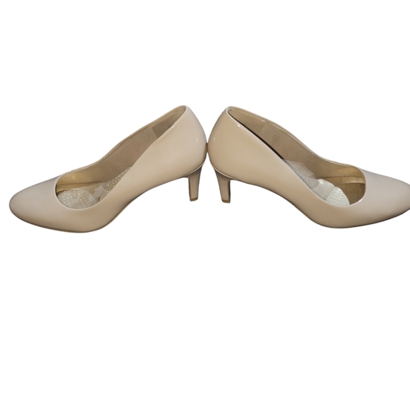 Dexflex Comfort Karma Women's Round Toe Nude Patent Pump High Heel Shoes sz 8.5 - Picture 7 of 10